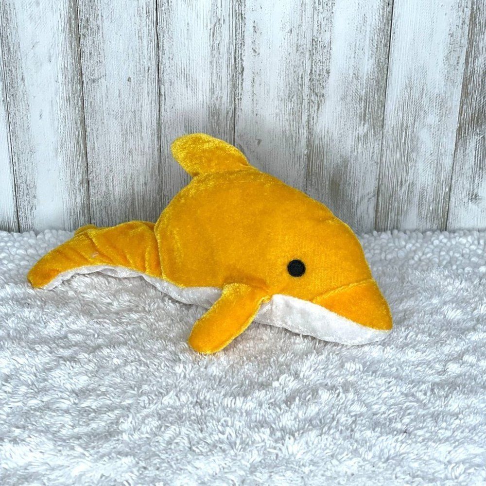 Dolphin Plush Stuffed Animal by Kellytoy Yellow
